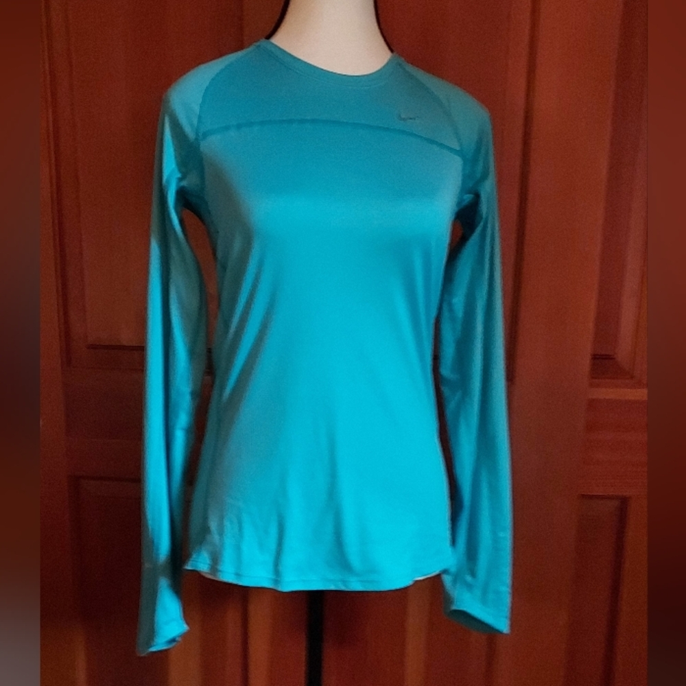 Nike Dry Fit Blue Long Sleeve Shirt Size S